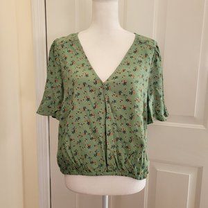 NWT Sanctuary Bell Short Sleeve Blouse Size XXS